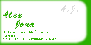 alex jona business card